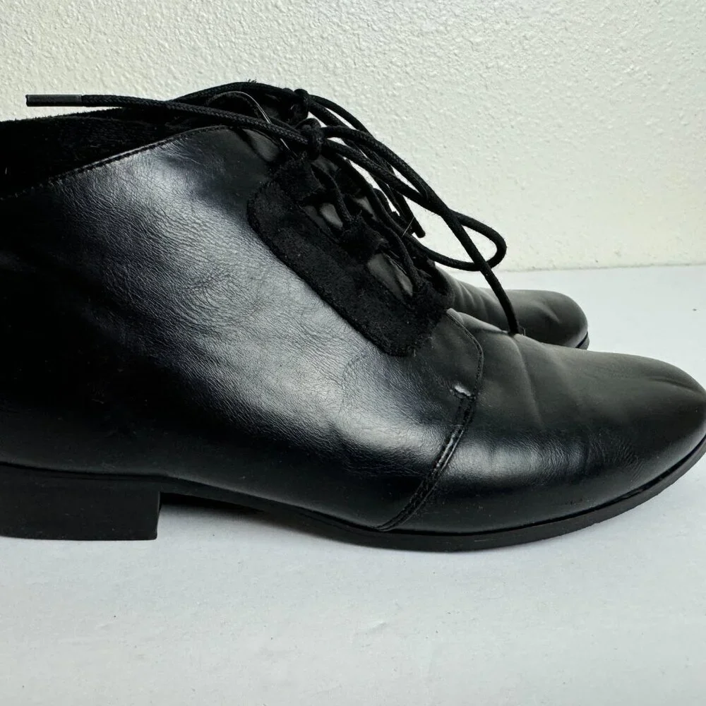 Felix Lace Up Vegan Booties Black Chelsea Crew Size EU 38